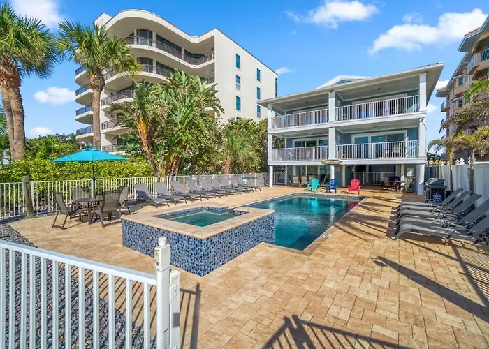 Ferienhaus Four Shores Unit 3 Gulf Direct Gulf With Pool And Clearwater Beach